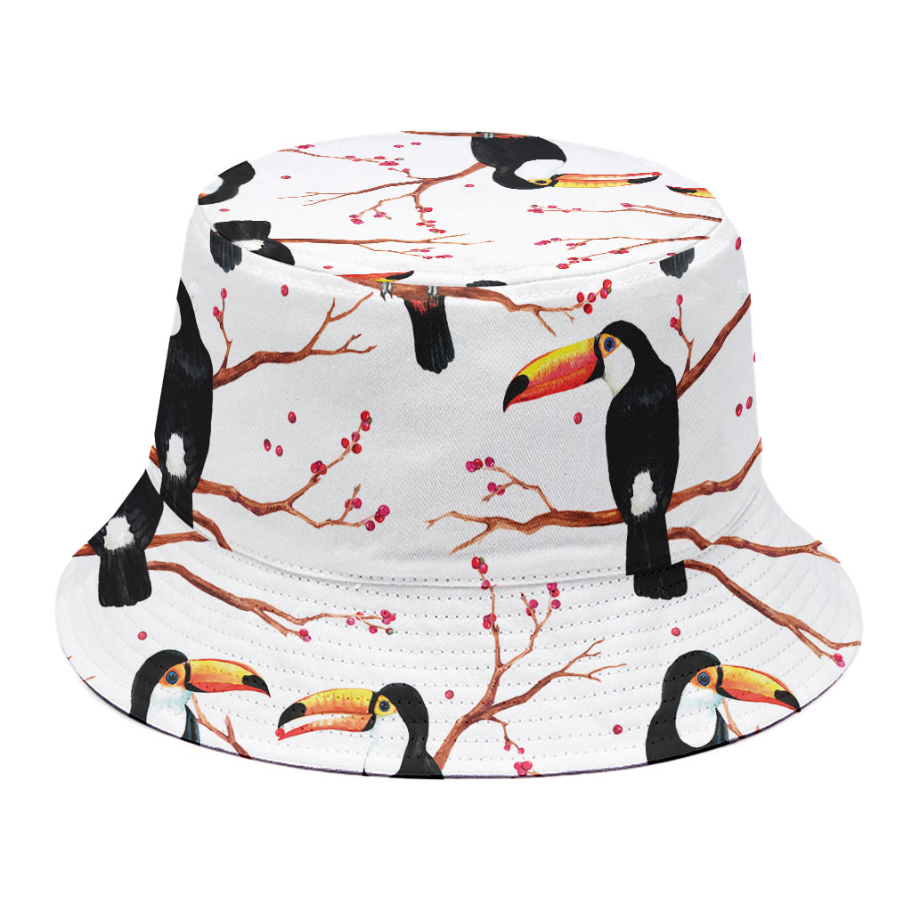 Toco Toucan Pattern Print Bucket Hat