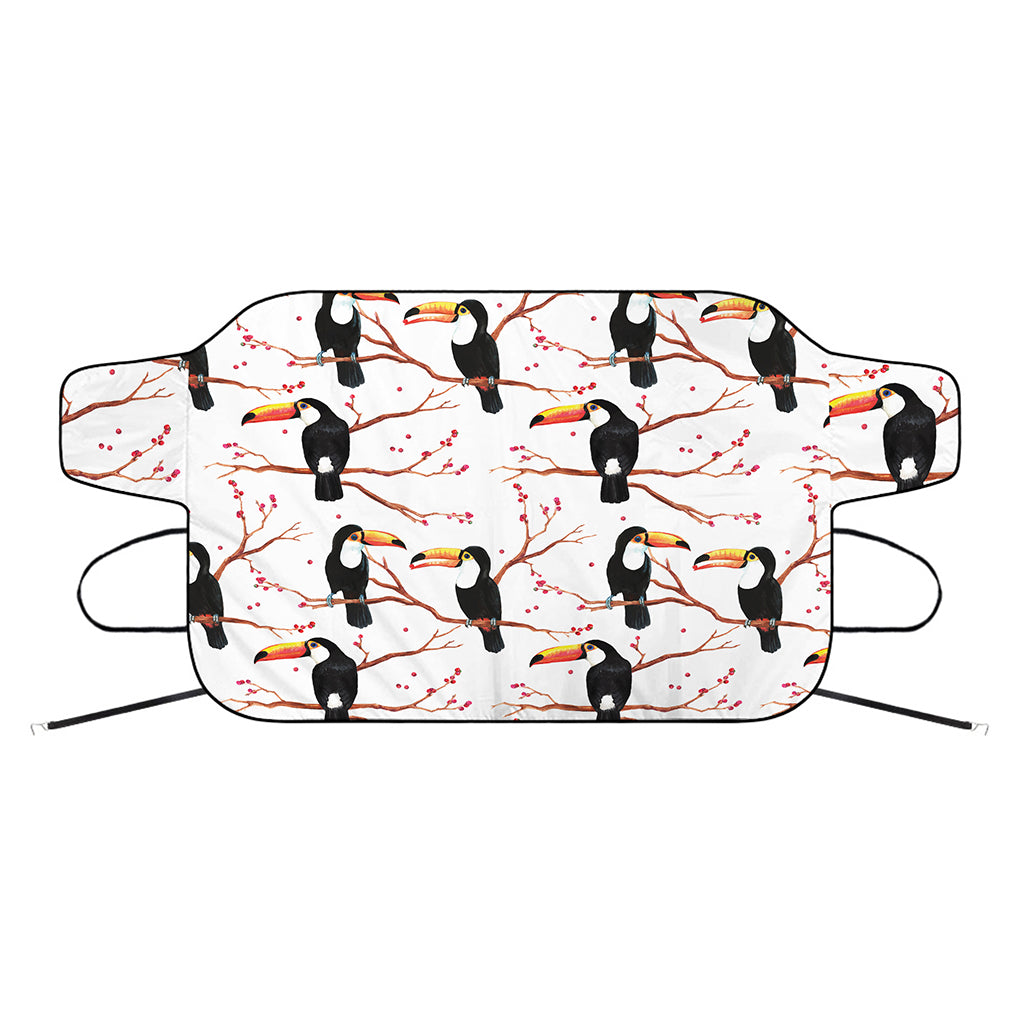 Toco Toucan Pattern Print Car Windshield Snow Cover