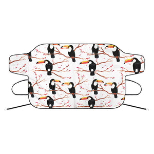 Toco Toucan Pattern Print Car Windshield Snow Cover