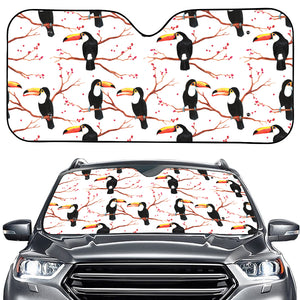 Toco Toucan Pattern Print Car Windshield Sun Shade