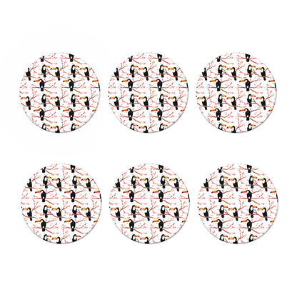 Toco Toucan Pattern Print Coaster Set