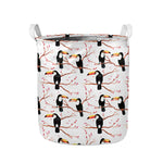 Toco Toucan Pattern Print Collapsible Laundry Basket