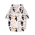 Toco Toucan Pattern Print Dog Zip Up Hoodie