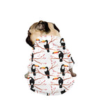 Toco Toucan Pattern Print Dog Zip Up Jacket