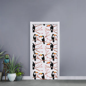 Toco Toucan Pattern Print Door Sticker