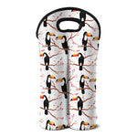 Toco Toucan Pattern Print Double Neoprene Wine Tote