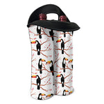 Toco Toucan Pattern Print Double Neoprene Wine Tote