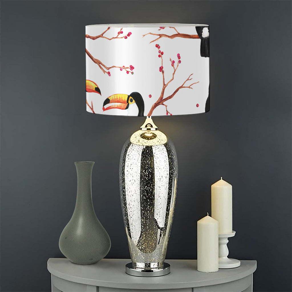 Toco Toucan Pattern Print Drum Lamp Shade