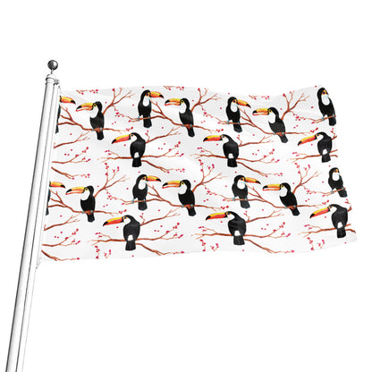 Toco Toucan Pattern Print Flag