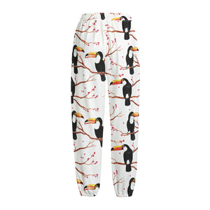 Toco Toucan Pattern Print Fleece Lined Knit Pants