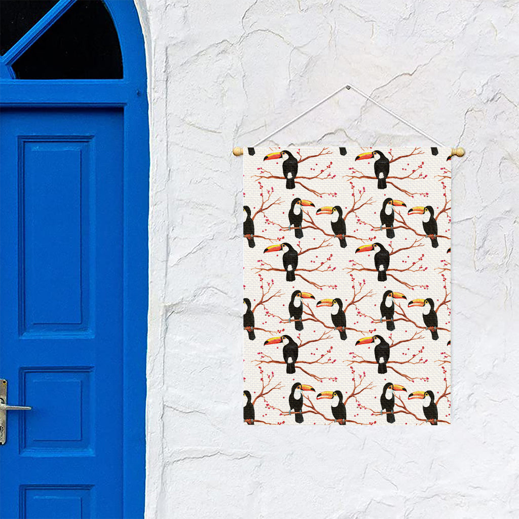 Toco Toucan Pattern Print Garden Flag