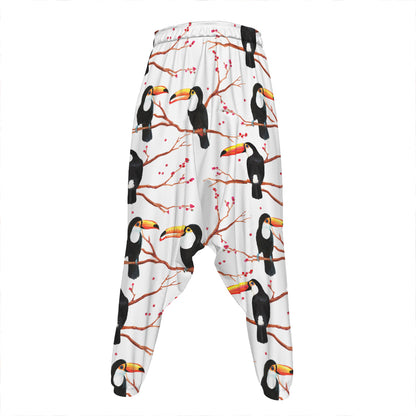 Toco Toucan Pattern Print Hammer Pants