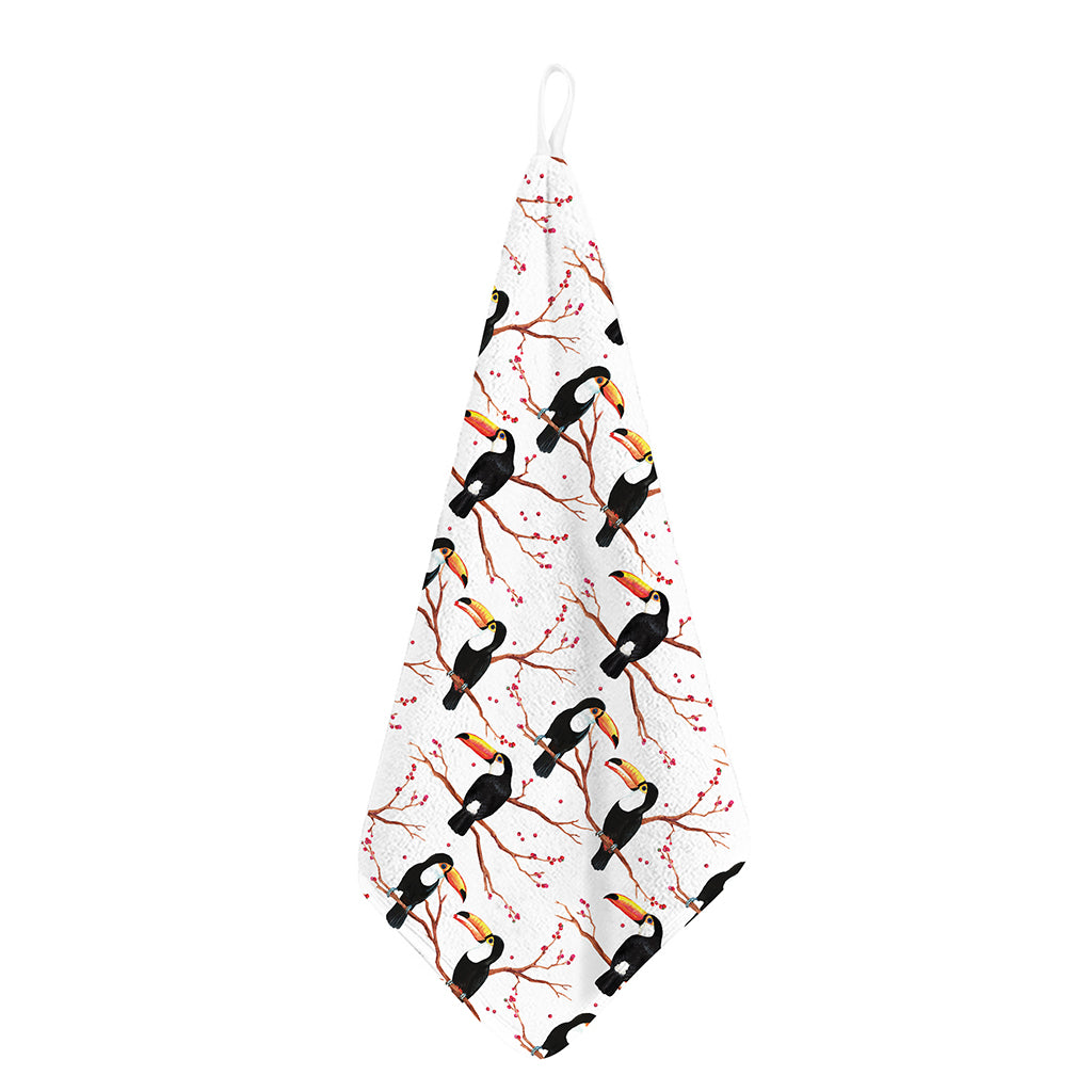Toco Toucan Pattern Print Hand Towel