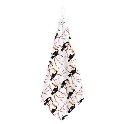 Toco Toucan Pattern Print Hand Towel