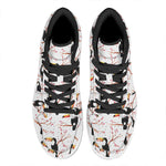 Toco Toucan Pattern Print High Top Leather Sneakers