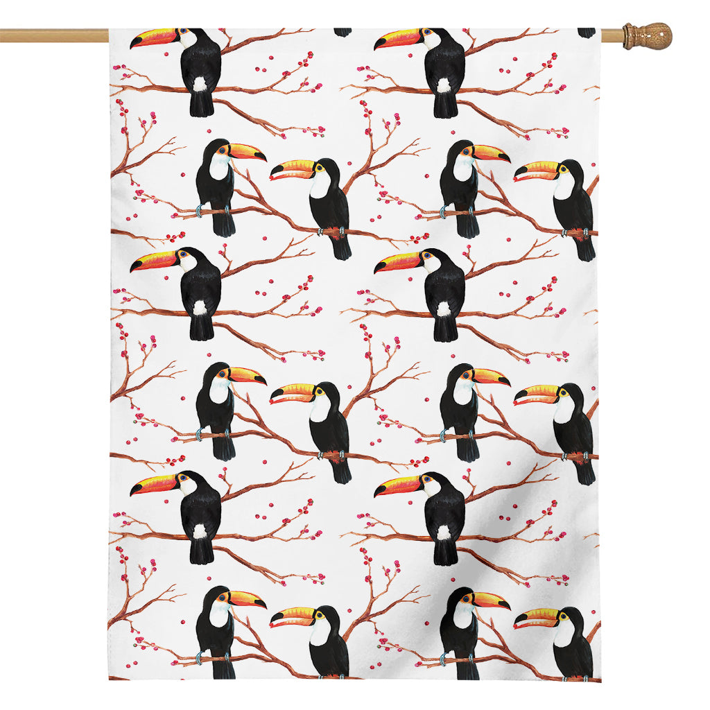 Toco Toucan Pattern Print House Flag