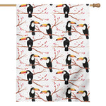 Toco Toucan Pattern Print House Flag
