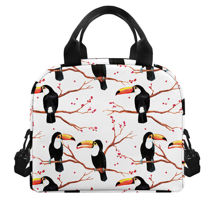 Toco Toucan Pattern Print Insulated Lunch Bag