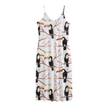Toco Toucan Pattern Print Jersey Midi Cami Dress