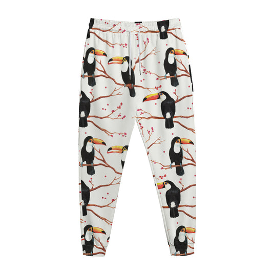 Toco Toucan Pattern Print Jogger Pants