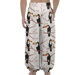 Toco Toucan Pattern Print Lantern Pants