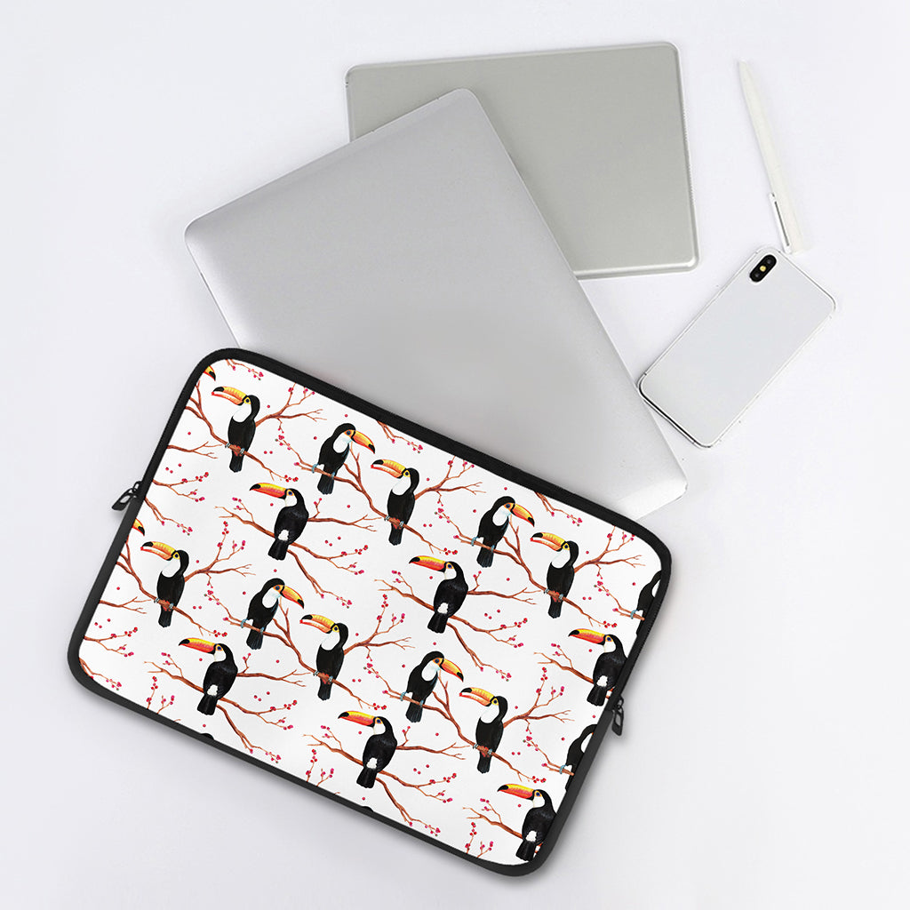 Toco Toucan Pattern Print Laptop Sleeve