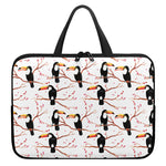 Toco Toucan Pattern Print Laptop Sleeve With Handle