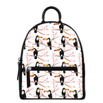 Toco Toucan Pattern Print Leather Backpack