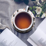 Toco Toucan Pattern Print Leather Coaster Set