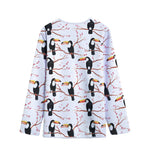 Toco Toucan Pattern Print Long Sleeve Short Coat