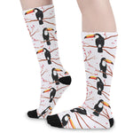 Toco Toucan Pattern Print Long Socks