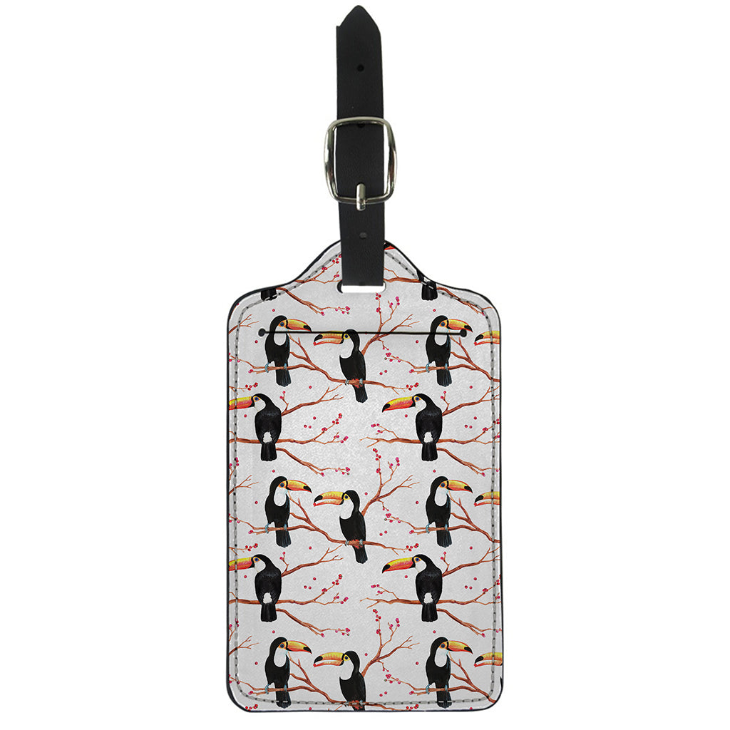 Toco Toucan Pattern Print Luggage Tag
