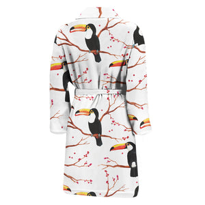 Toco Toucan Pattern Print Men's Bathrobe