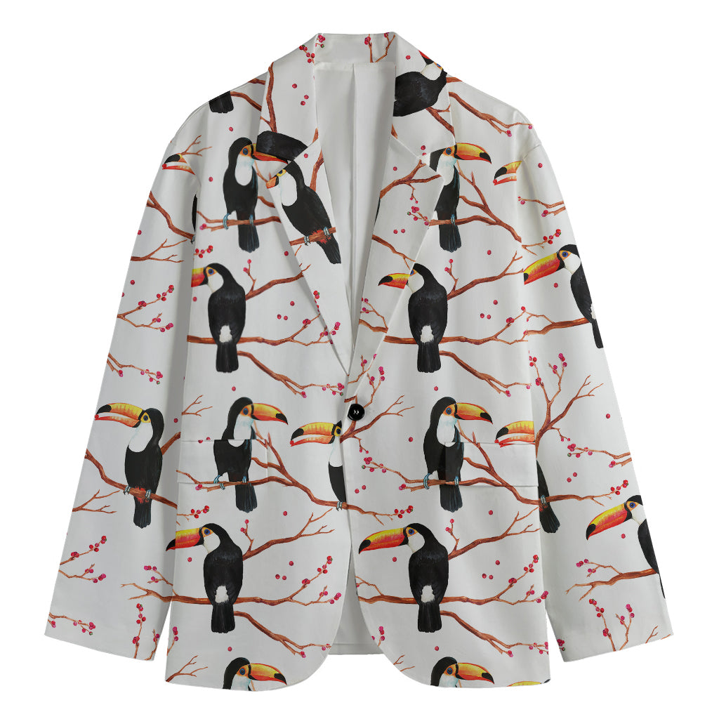 Toco Toucan Pattern Print Men's Blazer