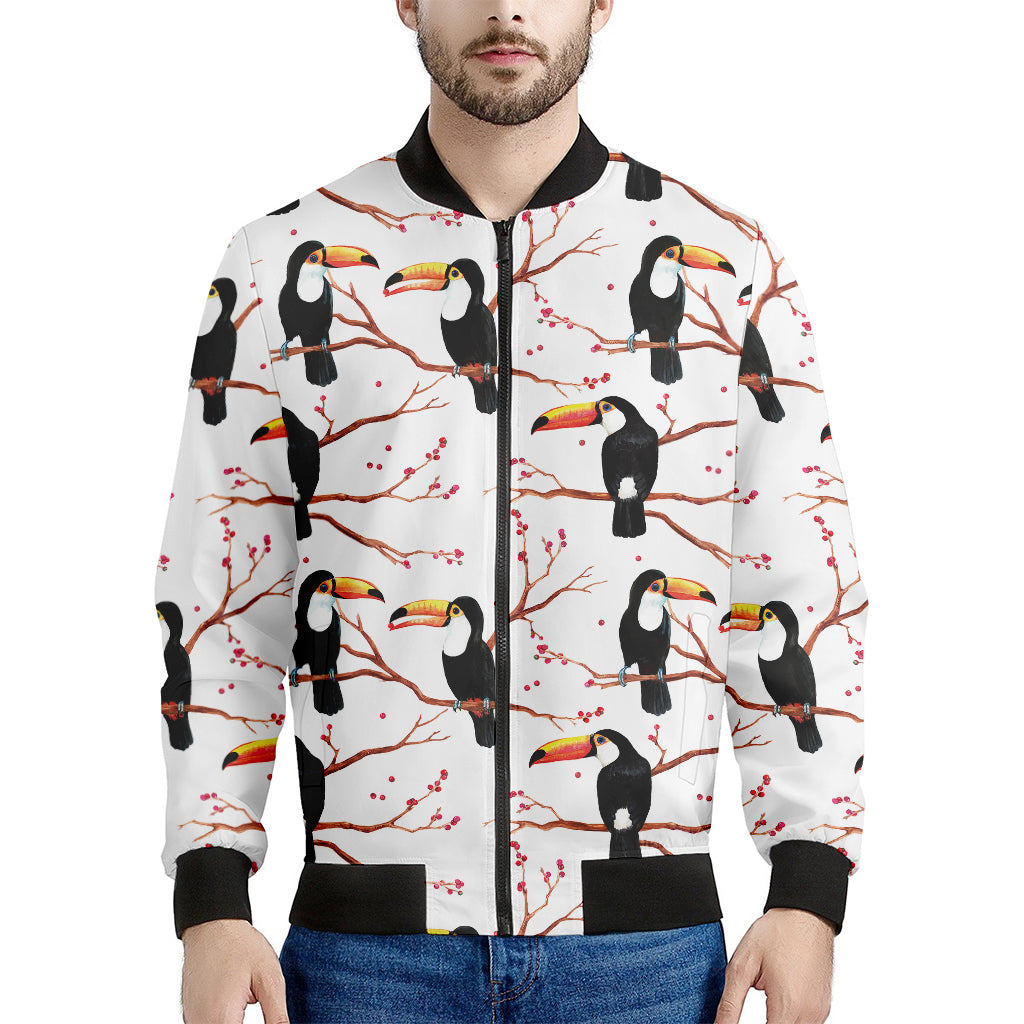 Toco Toucan Pattern Print Men's Bomber Jacket