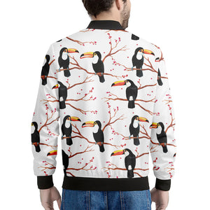 Toco Toucan Pattern Print Men's Bomber Jacket