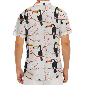 Toco Toucan Pattern Print Men's Deep V-Neck Shirt