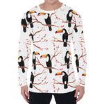 Toco Toucan Pattern Print Men's Long Sleeve T-Shirt