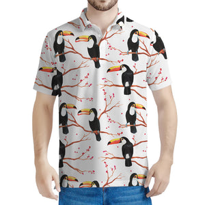 Toco Toucan Pattern Print Men's Polo Shirt