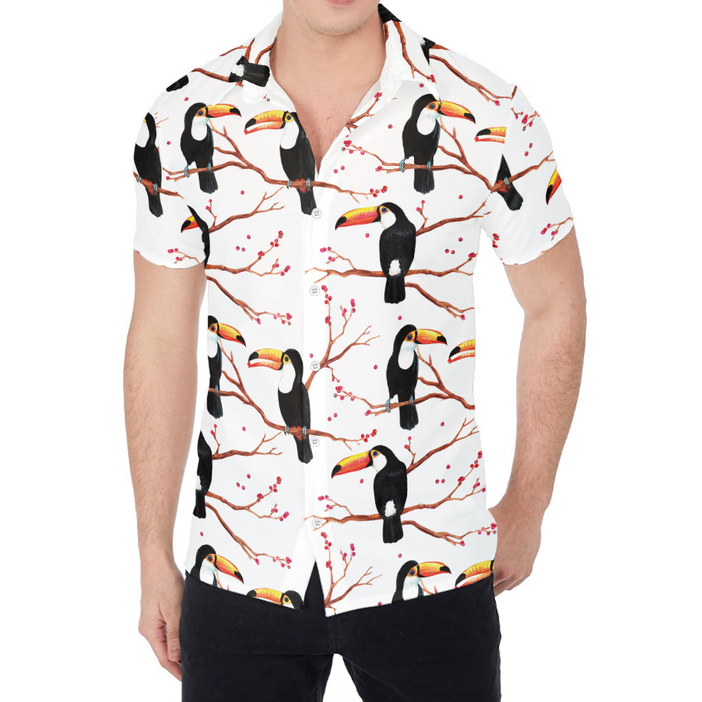 Toco Toucan Pattern Print Men's Shirt