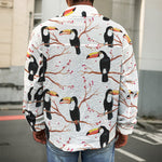 Toco Toucan Pattern Print Men's Shirt Jacket