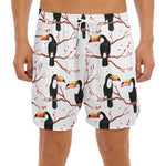 Toco Toucan Pattern Print Men's Split Running Shorts