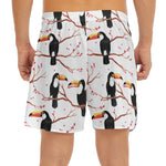 Toco Toucan Pattern Print Men's Split Running Shorts
