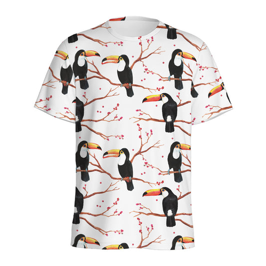 Toco Toucan Pattern Print Men's Sports T-Shirt