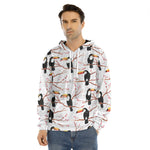 Toco Toucan Pattern Print Men's Velvet Pullover Hoodie