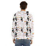 Toco Toucan Pattern Print Men's Velvet Pullover Hoodie