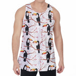 Toco Toucan Pattern Print Men's Velvet Tank Top