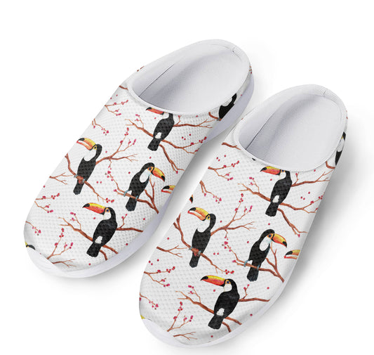 Toco Toucan Pattern Print Mesh Casual Shoes