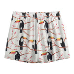 Toco Toucan Pattern Print Mesh Shorts