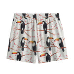 Toco Toucan Pattern Print Mesh Shorts
